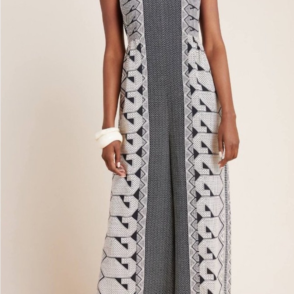 Anthropologie Hayes Wide Leg Jumpsuit‎ Small Geometric Sz Small